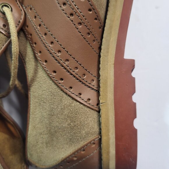 Pula Roberta Tan Brown Suede Leather Oxford Lace-Up Shoes Acadamia Womens Size 7 - Picture 9 of 14